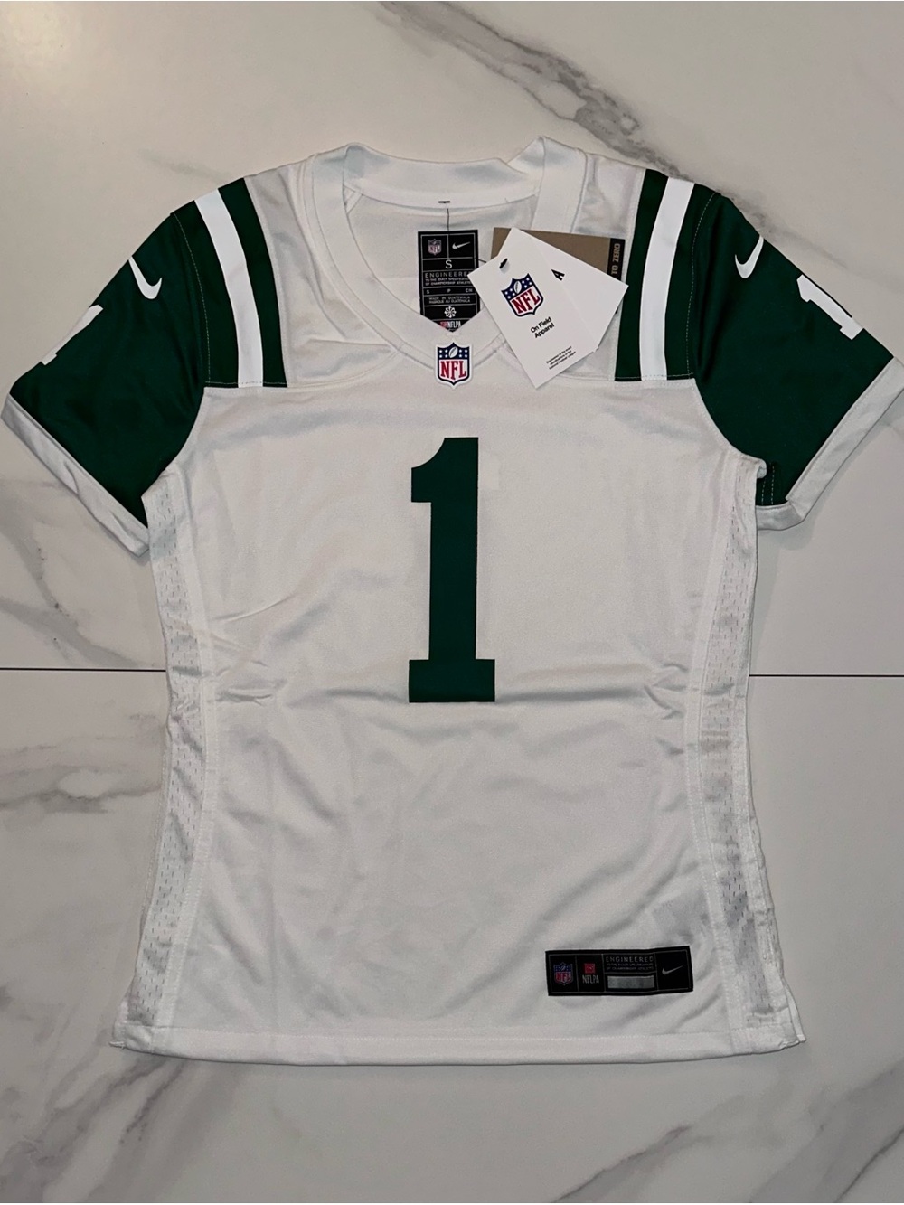 Nike New York Jets Sauce Gardner #1 NFL Jersey White Women’s Small